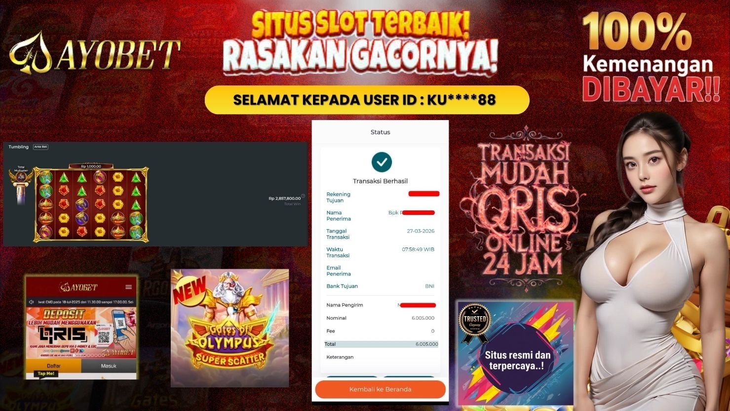 AYOBET JACKPOT SLOT GATES OF OLYMPUS SUPER SCATTER